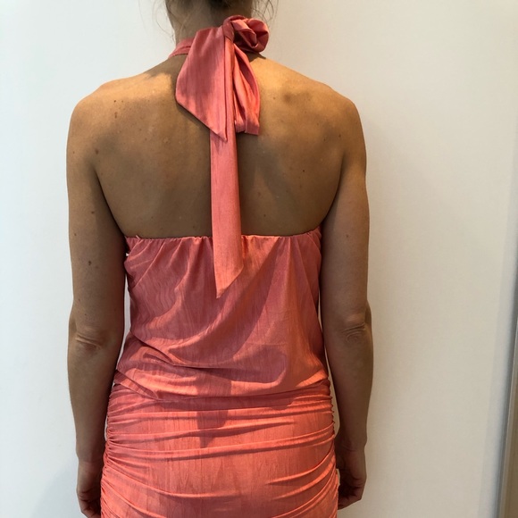 Peach satin dress from Le Château - Picture 2 of 5